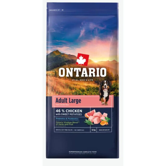 Dog dry food Ontario Adult Large Chicken and Sweet Potatoes 12 kg