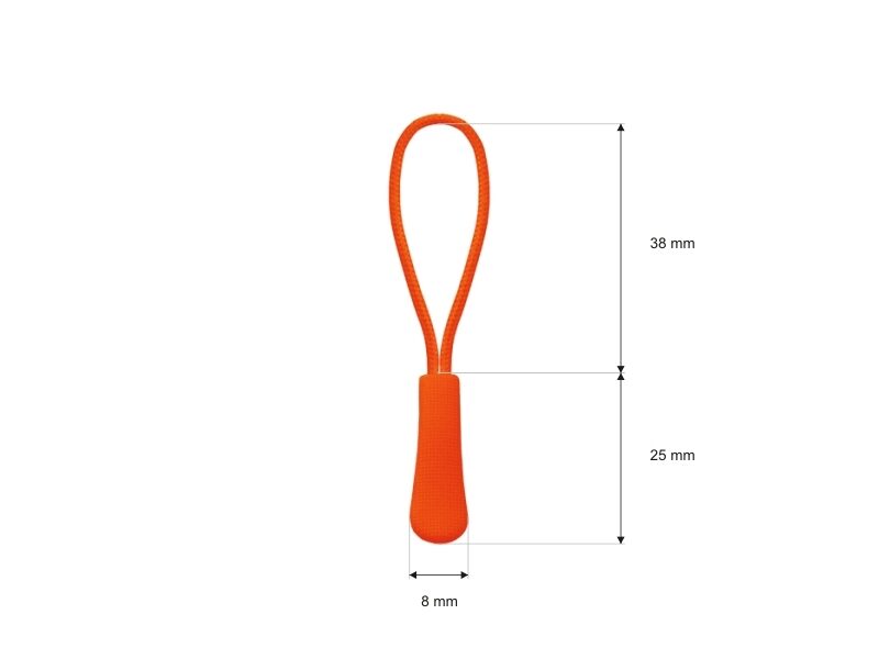 String decorative puller orange 100pcs