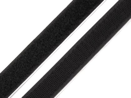 Velcro lenta melna Adhesive Hook And Loop Fastener width 20 mm black