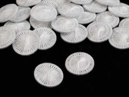 Kokvilnas pogas Baltas 24' , 26' un 28'