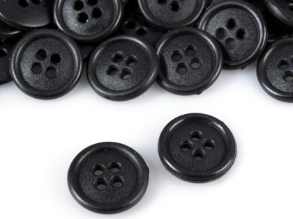 Uzvalku plastmasas 4 caurumu pogas 24' komplekts