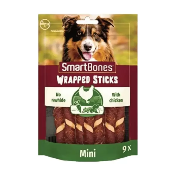 SmartBones kārums suņiem vistas filejas vraps košļāšanai "WrapSticks Mini" 112 g N9