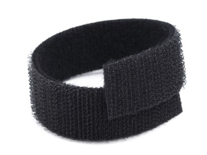 Velcro lenta 20 mm melna / balta kabeļiem / vadiem width 20 mm black / white