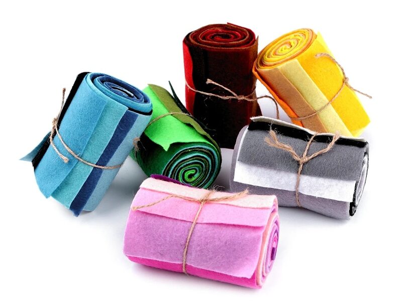 Dekoratīvo filca lokšņu komplekts 10x45cm