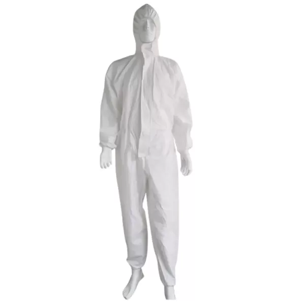 Vienreizējās lietošanas kombinezons ar rāvējslēdzēju un kapuci KAT 5/6, balts XXL