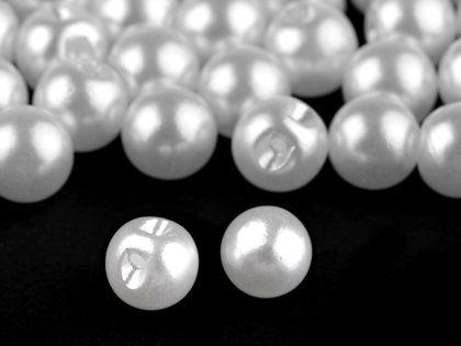 Pērļu pogas Sew-on Faux Pearl Bead / Button Ø9 mm