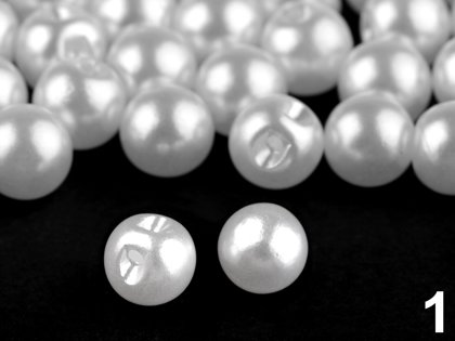 Pērļu pogas Sew-on Faux Pearl Bead / Button Ø8 mm (uz vietas)