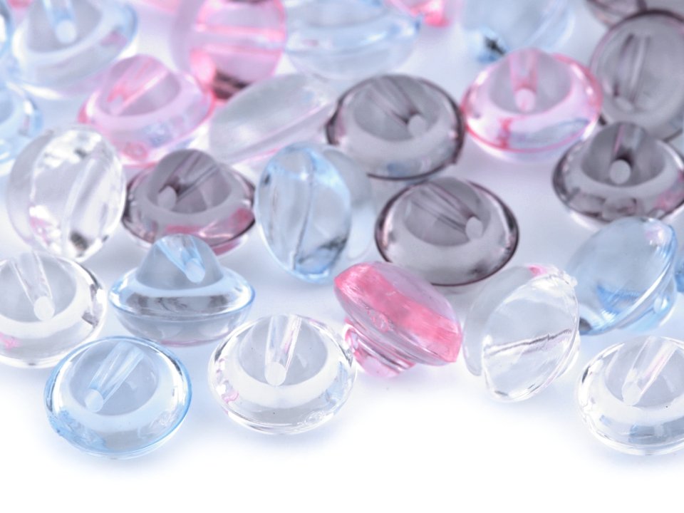 Caurspīdīgas pogas 16' komplekts