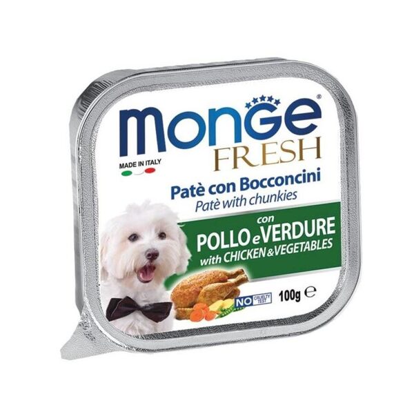 Monge Fresh pate with Chicken & Vegetable 100g konservi suņiem