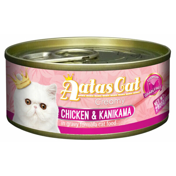 Aatas Cat Creamy Chicken&Kanikama 80g konservi kaķiem