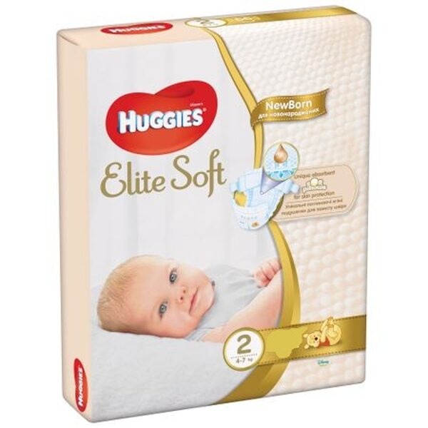 HUGGIES Elite Soft 2. size. (4-6 kg) 82pcs.