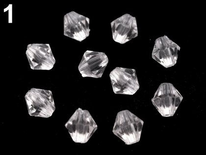 Pērlītes Plastic Faceted Beads 6x6 mm Sun