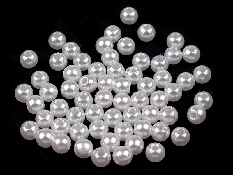 Plastic Imitation Pearl Beads Glance Ø5mm
