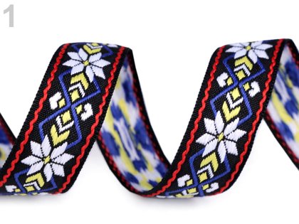 Poliestera lenta Native Indian Trim / Patterned Ribbon width 24 mm