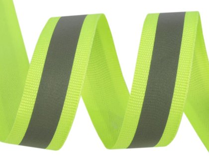 Atstarojoša lenta Reflective Webbing Tape width 20 mm dzeltena (uz vietas)