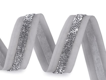 Poliestera lente ar Lurex / bikšu lenta ar platumu 20 mm