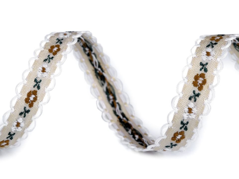 Poliestera Lenta Jacquard Ribbon 13 mm 18m