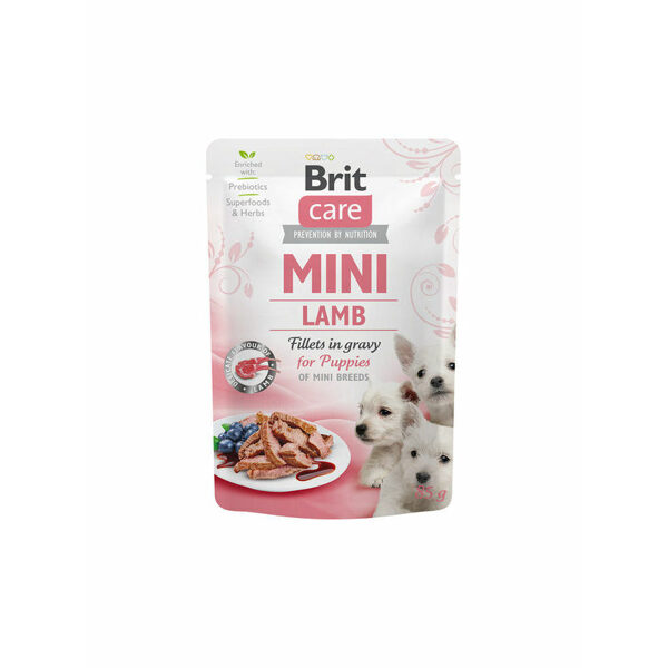 Brit Care Mini wet Lamb fillets in gravy 85 g mitrā barība suņiem