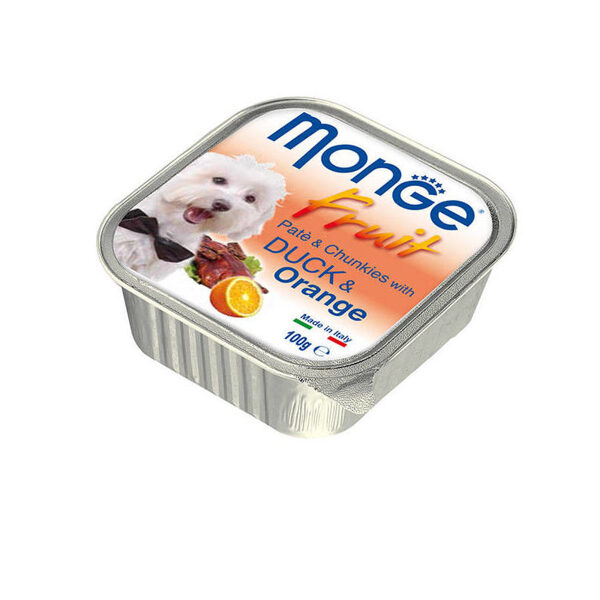 Monge Fruit Duck and Orange 100g konservi suņiem