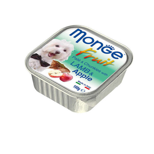 Monge Fruit Lamb and Apple 100g konservi suņiem