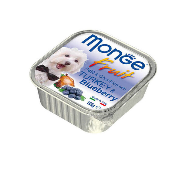 Monge Fruit Turkey and Blueberry 100g konservi suņiem