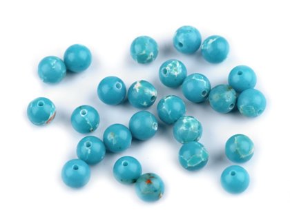 Pērlītes Natural Mineral / Gemstone Beads Blue Ocean Jasper Ø6 mm