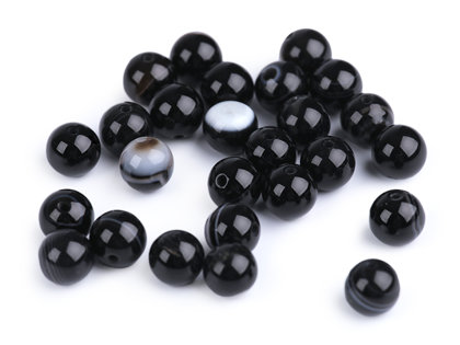 Pērlītes komplekts Mineral Beads Black Agate Ø8 mm