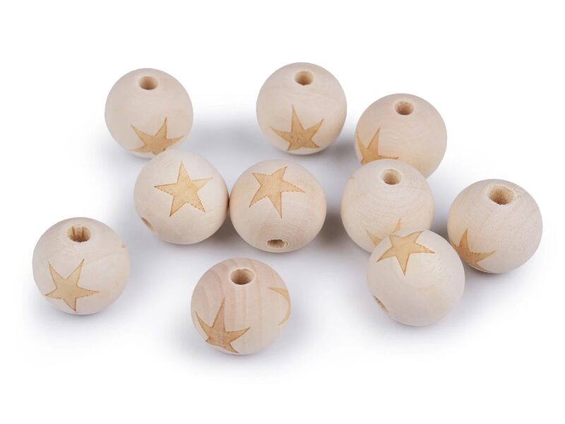 Wooden Beads Star Ø20mm