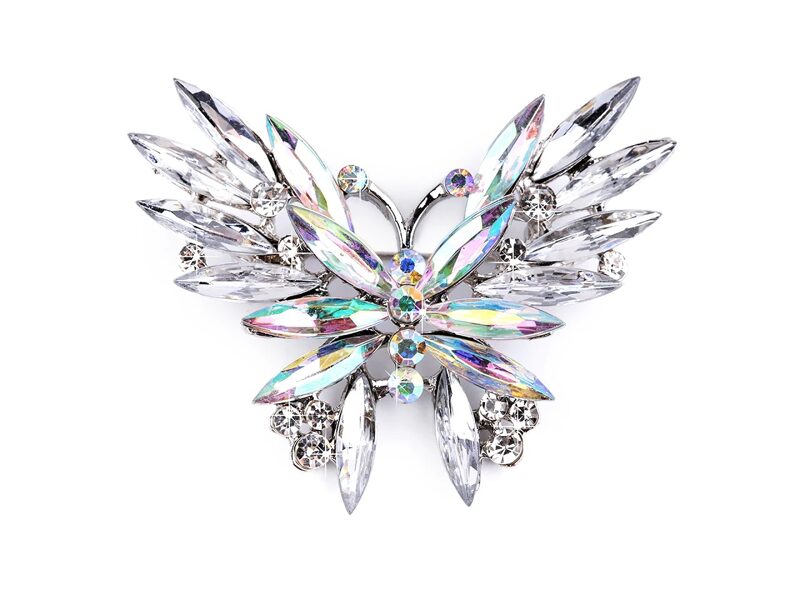 Brooch with Rhinestones Butterfly