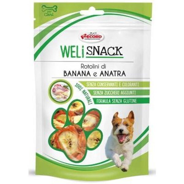 WELISNACK nūjas ar pīli un banāniem 75g papildbarība suņiem