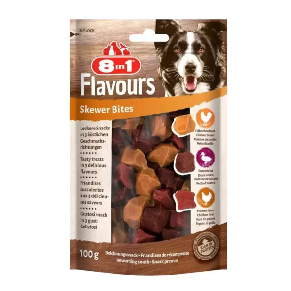 8in1 kārums suņiem Flavours Skewer Bites 100 g