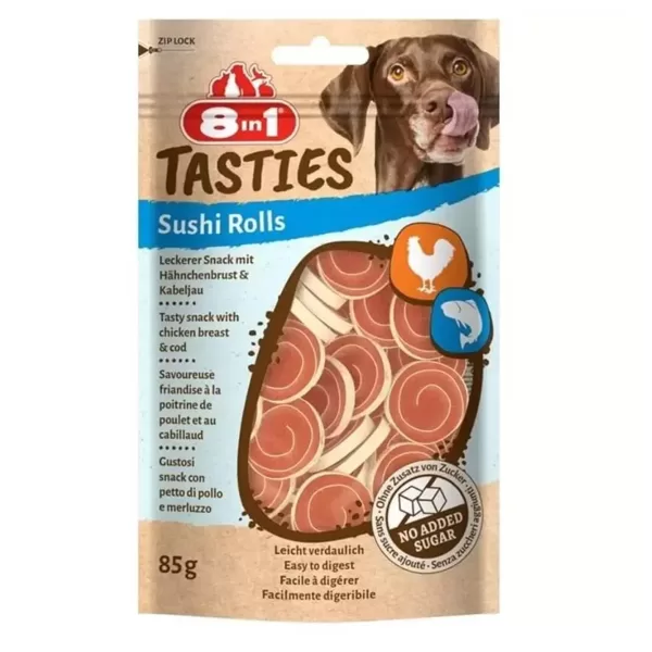 8in1 kārums suņiem Tasties Sushi Rolls 85 g