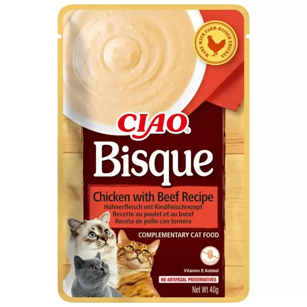 Churu Ciao Bisque kaķiem vista un liellops 40 g