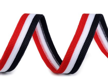 Trīskrāsu adīta lenta 15 mm