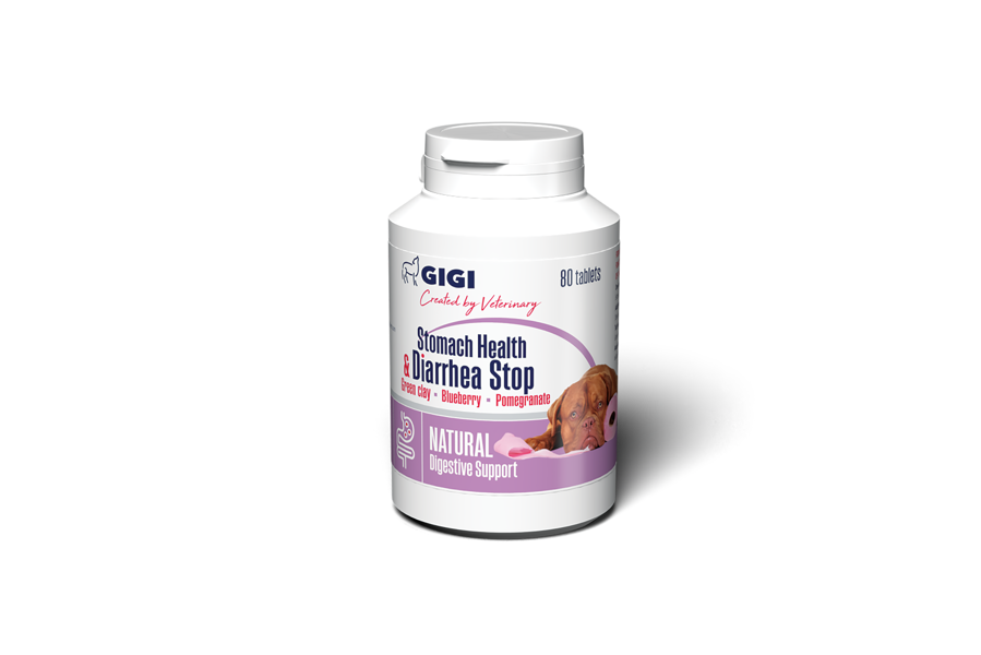 GIGI Stomach Health & Diarrhea Stop lieliem suņiem N80 tabletes.