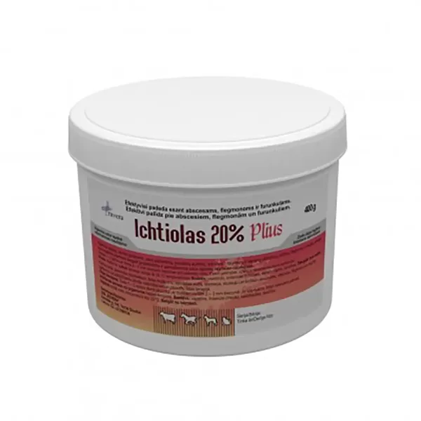 Ruvera Ichtiolas 20 % Plus 400 g ziede ādas bojājumu un iekaisumu gadījumos