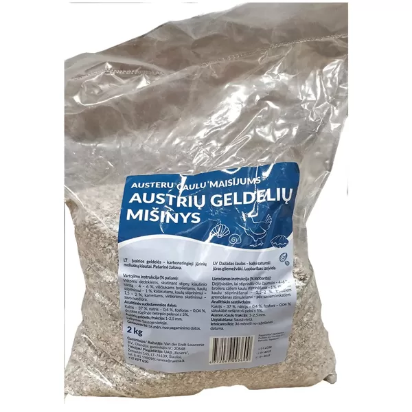 Gliemežvāki austeru smalkie 1-2.5 mm 2 kg