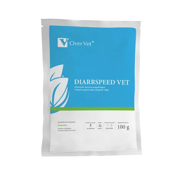 OVER Diarrspeed Vet 100 g papildbarība teļiem un sivēniem caurejas novēršanai