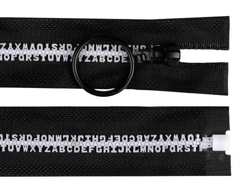Plastic Zipper width 5mm length 60cm Letters