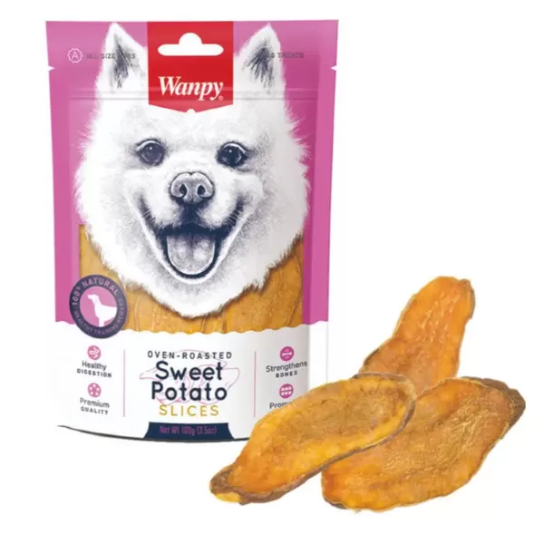 Wanpy Dogs SWEET POTATO SLICES 100 g suņu kārumi