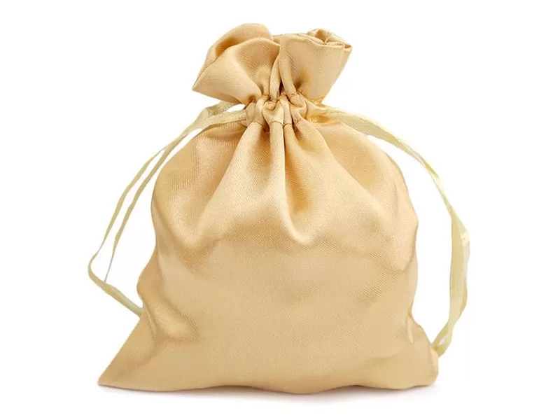 Auduma maisiņš 9x11 cm zelta /uz vietas/