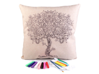 DIY Art Coloring Pillow Cover 