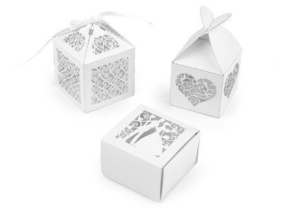 Dāvanu papīra kastītes kāzām komplekts