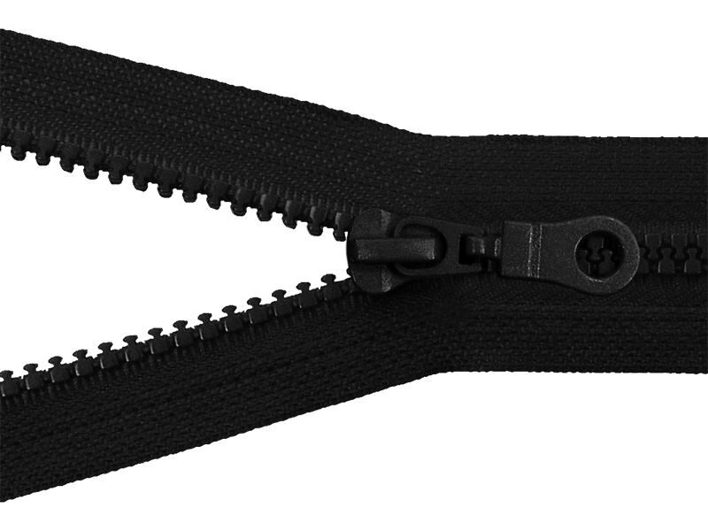 Poliestera rāvējslēdzējs #5 80 cm melna 100 gab.