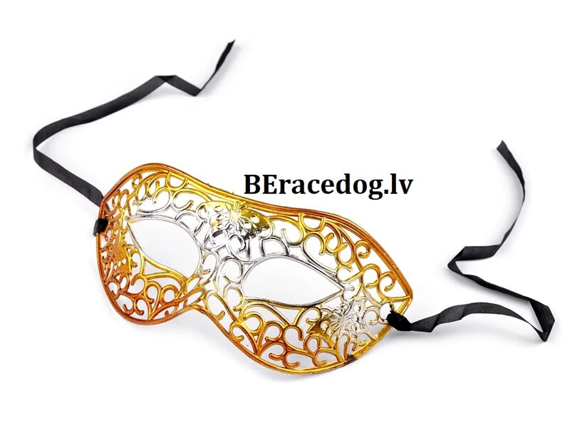 Venetian Carnival / Party Metallic Eye Mask SILVER GOLD
