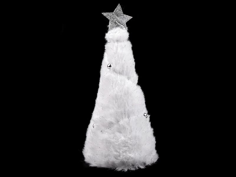 Faux Fur Christmas Tree Silver