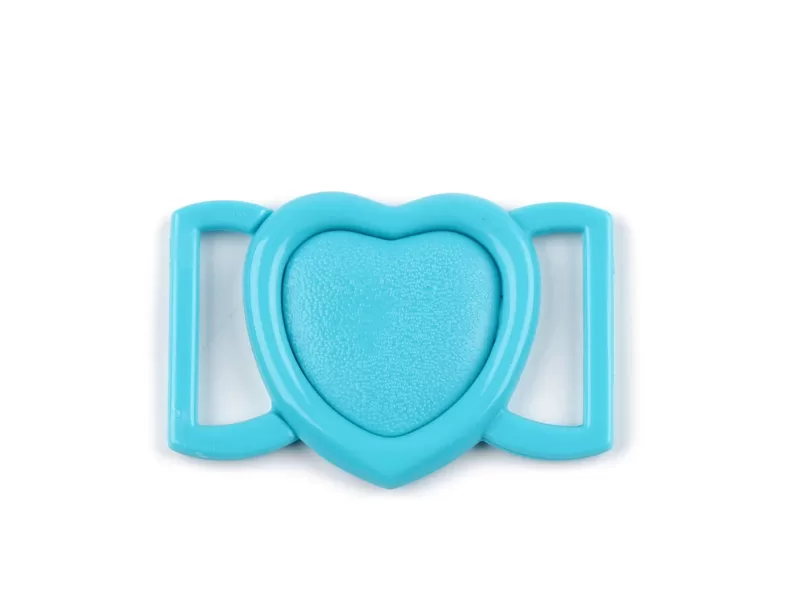 Plastmasas peldkostīmu aizdare 20 mm Sirds zila 2 gab. (uz vietas)