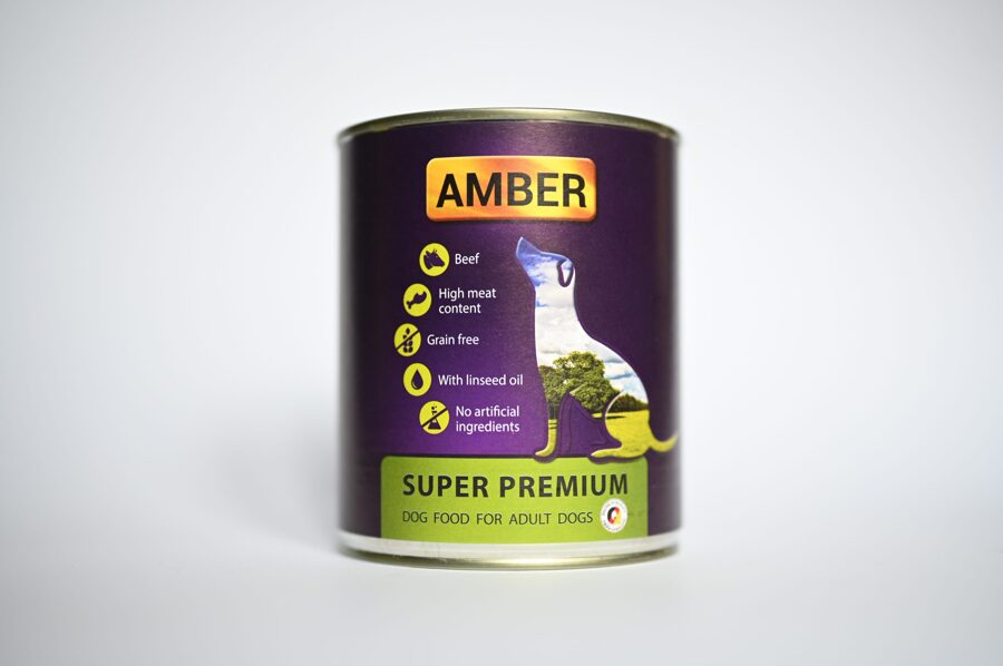 Amber konservi suņiem ar liellopu