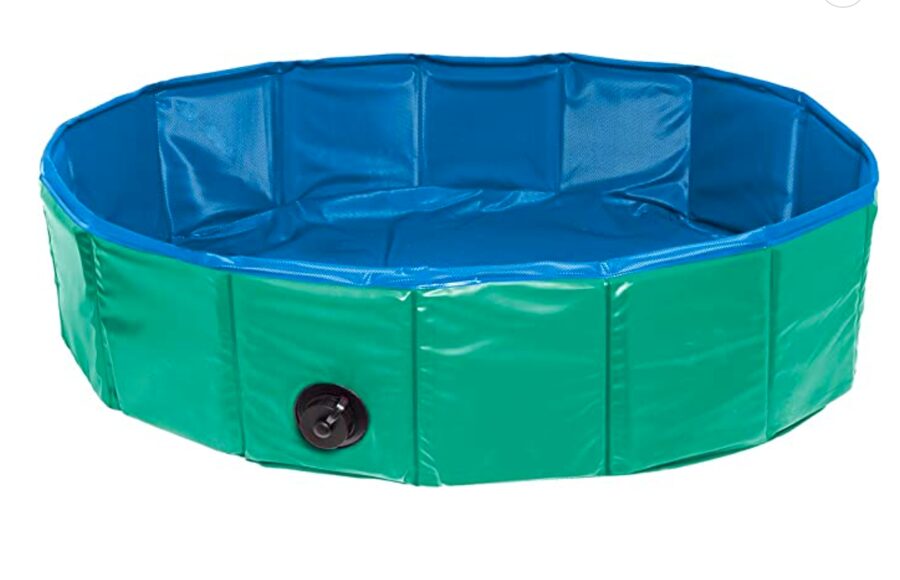 Peldbaseins dzīvniekiem saliekams Doggy Splash poolgreen/blue L 160x30 cm 31558