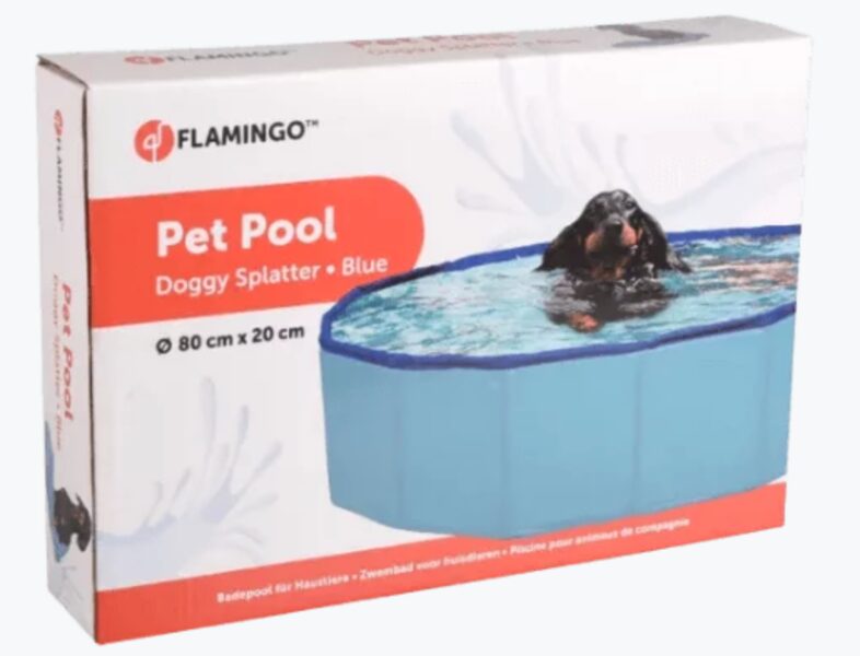 FLMG peldbaseins dzīvniekiem saliekams Doggy Splatter Pool Blue 80*20 cm 520348